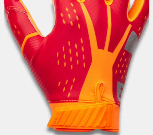 Under Armour UA Blur Football Gloves - Blaze Orange