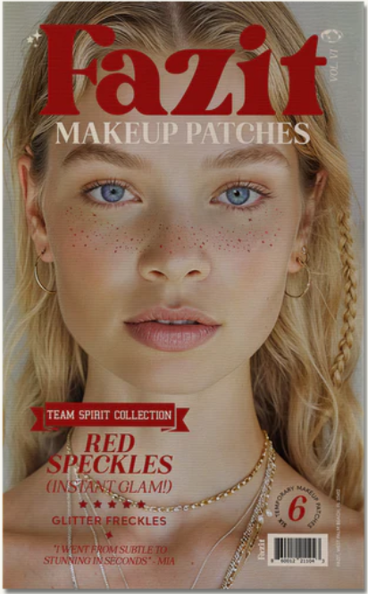 Fazit Red Spirit Speckles Makeup Patches - Team Spirit Collection