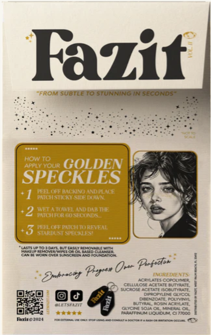 Fazit Gold Glitter Freckles Makeup Patches