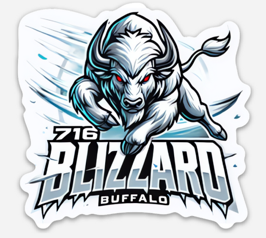 WFA Die-Cut Team Sticker - 716 Buffalo Blizzard