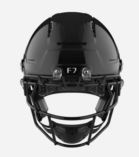 2026 Schutt F7 Air Adult Football Helmet with Facemask - Black/Black