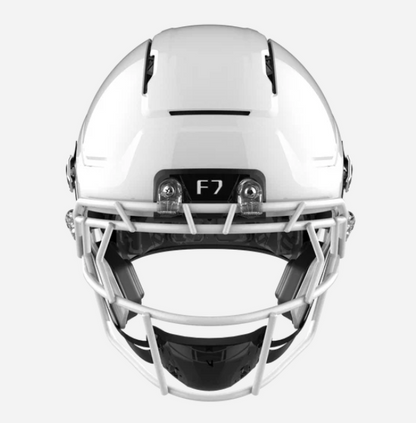 2026 Schutt F7 Air Adult Football Helmet with Facemask - White/White