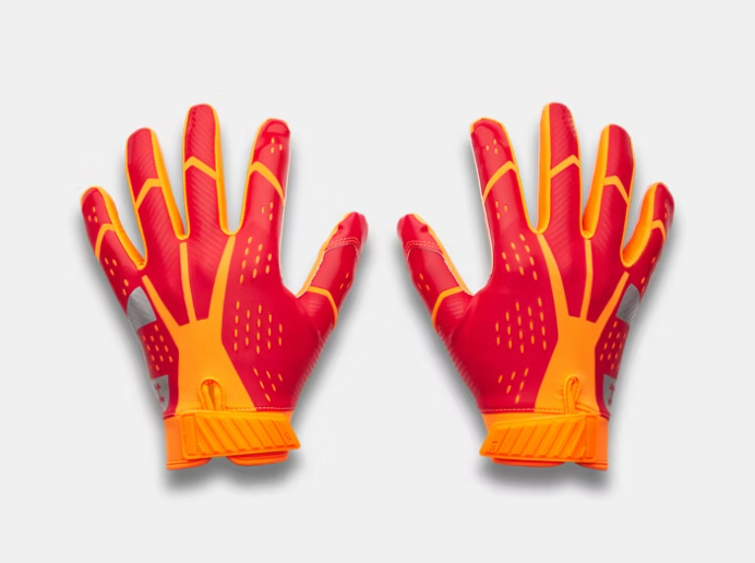 Under Armour UA Blur Football Gloves - Blaze Orange