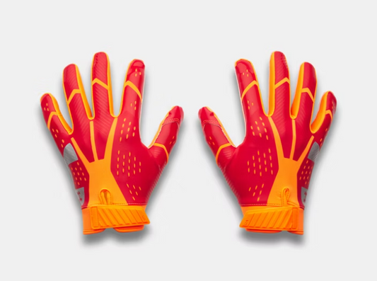 Under Armour UA Blur Football Gloves - Blaze Orange
