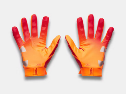 Under Armour UA Blur Football Gloves - Blaze Orange